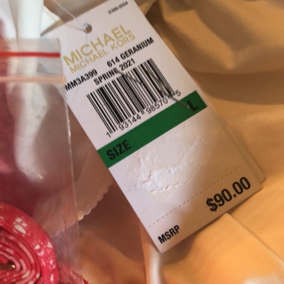 Michael Kors Blouson Bandeau Tankini Swim Top - Picture 3 of 5